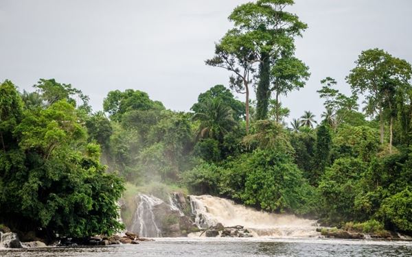 Kribi is a coastal town famous for the Lobe Waterfalls, one of the few places in the world where a river falls directly into the ocean. Visitors can take a canoe to the base of the falls or enjoy fresh grilled prawns on the nearby white-sand beaches. With its relaxed atmosphere and stunning meeting of jungle and sea, Kribi is the most beautiful and popular seaside destination in Cameroon.