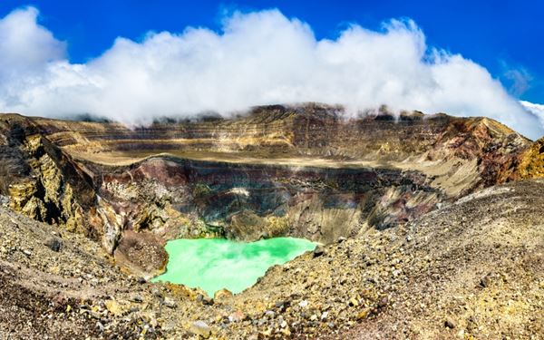 Santa Ana is the highest volcano in El Salvador and offers a popular hike that leads to a spectacular crater featuring a glowing turquoise acid lake. The ascent provides panoramic views of Lake Coatepeque and the surrounding coffee plantations. It is a majestic natural landmark that showcases the country's volcanic power and offers a thrilling adventure for outdoor enthusiasts and hikers.