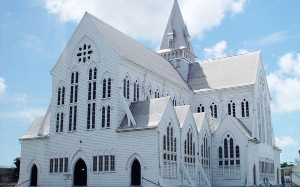 Located in Georgetown, St. George’s Cathedral is one of the world's tallest wooden structures and a magnificent example of Gothic Revival architecture. Built in the late 19th century, its white-painted timber and intricate interior design reflect the city's colonial history. It stands as a proud landmark of the capital, symbolizing the craftsmanship and the enduring cultural heritage of Guyana's diverse population.