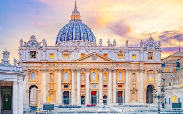 St. Peter's Basilica is an Italian Renaissance masterpiece and one of the largest churches in the world. Designed by legends like Michelangelo and Bernini, it is the center of the Catholic world. Visitors can admire the stunning dome, the intricate mosaics, and the famous Pieta sculpture. Climbing to the top offers an unparalleled panoramic view of St. Peter's Square and the entire city of Rome.