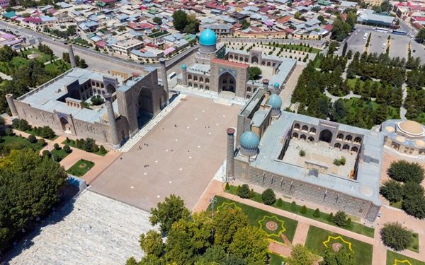 Registan Square in Samarkand is one of the most magnificent examples of Islamic architecture in the world. Surrounded by three massive, blue-tiled madrasahs (Islamic schools), it was once the heart of the Silk Road. The intricate mosaics, towering minarets, and grand domes reflect the power and artistic peak of the Timurid Empire. It is a breathtaking landmark that symbolizes the historical and cultural soul of Central Asia.