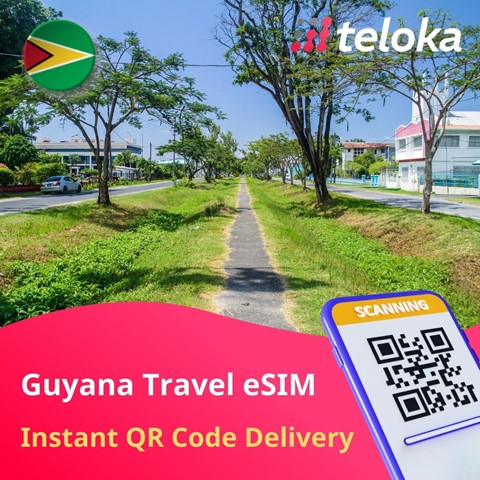 Buy eSIM for Guyana | Instant Setup | No Roaming